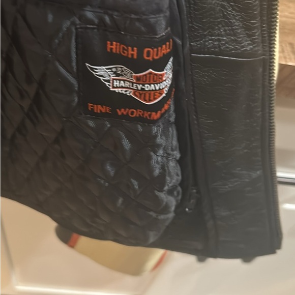 Harley-Davidson Black and Cream Varsity Jacket - Picture 6 of 6